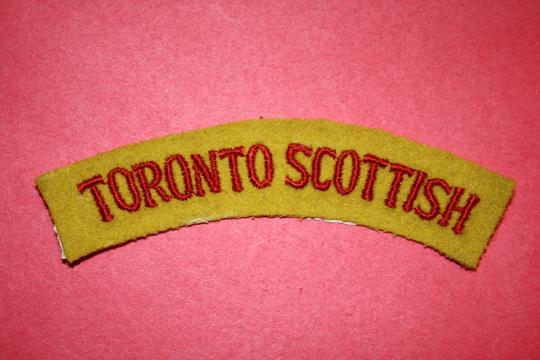 Toronto Scottish Cloth Shoulder Patch