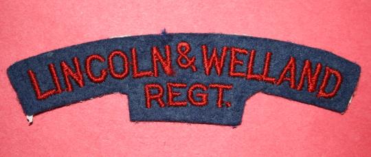 WW2 Lincoln & Welland Regiment Cloth Shoulder Patch