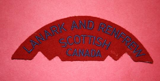 WW2?  Lanark & Renfrew Scottish Cloth Shoulder Patch