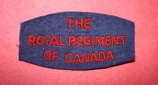 WW2 The Royal Regiment of Canada Cloth Shoulder Patch