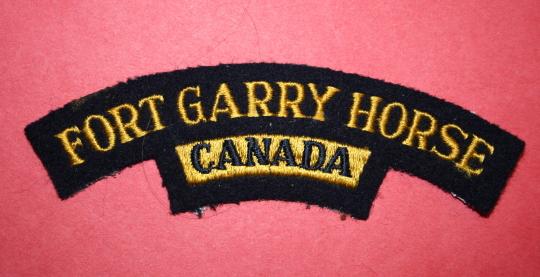 WW2 Fort Garry Horse Cloth Shoulder Patch