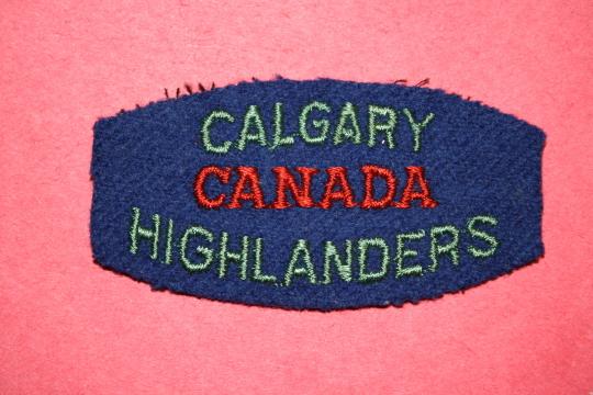 WW2 Calgary Highlanders of Canada Cloth Shoulder Patch