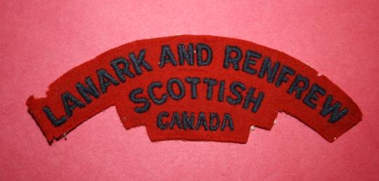 WW2 Lanark and Renfrew Scottish Cloth Shoulder Patch