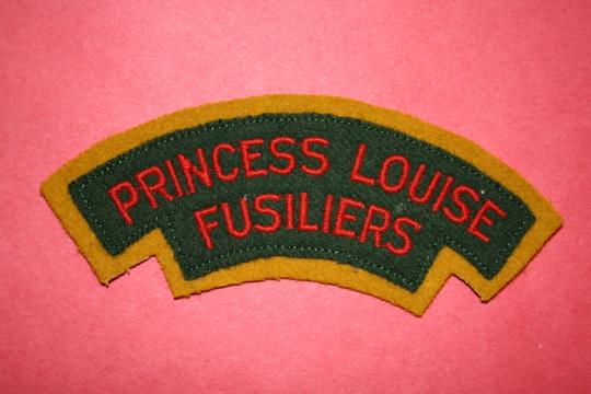 WW2 Princess Louise Fusiliers Cloth Shoulder Patch