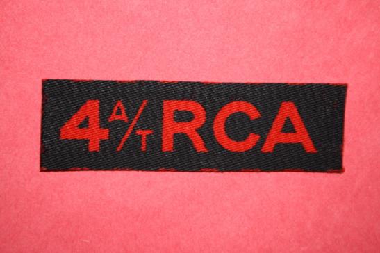 WW2 4 A/T RCA Canvas Shoulder Title