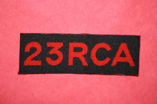 WW2 23 RCA Canvas Shoulder Title