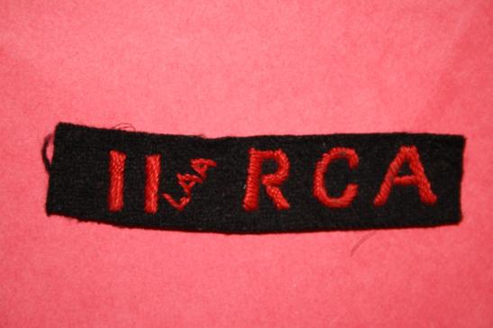 WW2 11 LAA RCA Cloth Shoulder Title