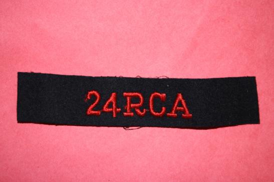 WW2 24 RCA Shoulder Flash  - Wool