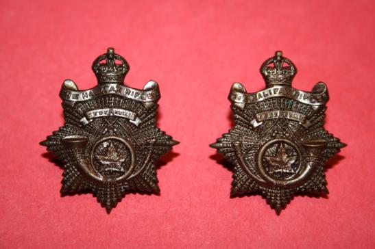 The Halifax Rifles Collar Badges