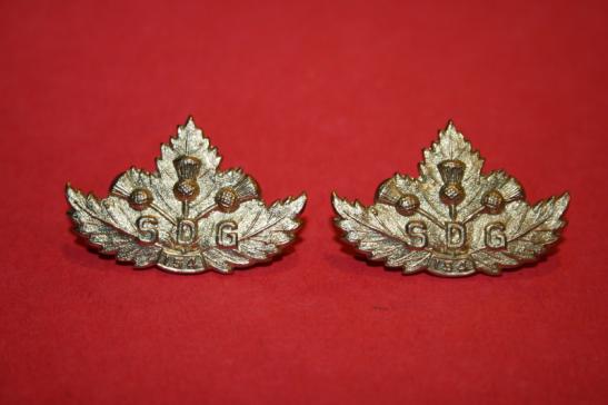 Stormont Dundas and Glengarry Highlanders Collar Badges