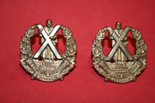 Cameron Highlanders of Ottawa (MG) Collar Badges