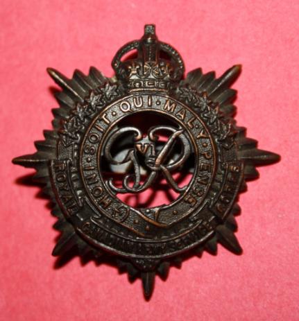 WW2 RCASC Officer Bronze Cap Badge