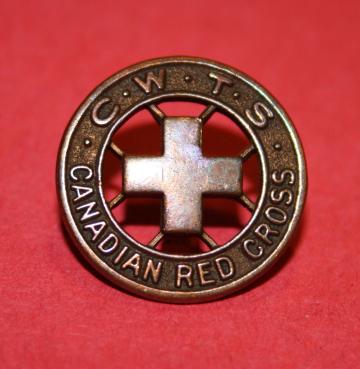 WW2 Canadian Red Cross - Canadian Woman's Transport Service Collar Badge