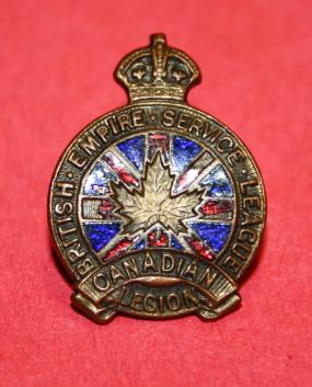 WW2 Royal Canadian Legion (BESL) Auxiliary Service Collar Badge