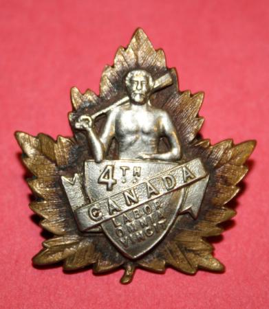 4th Canadian Labor Battalion Collar Badge