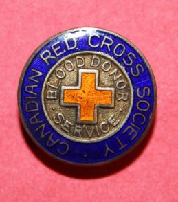 WW2 Canadian Red Cross Society Blood Donar Service Lapel Pin