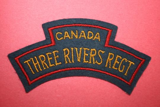 WW2 Canada Three Rivers Regt Shoulder Title