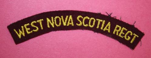 WW2 West Nova Scotia Regt Shoulder Title