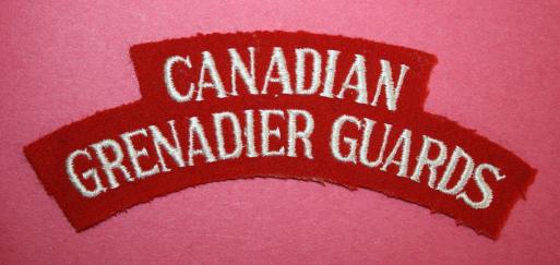 WW2 Canadian Grenadier Guards Shoulder Title