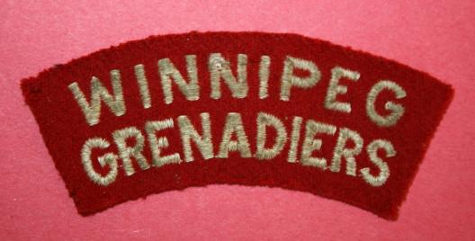 WW2 Winnipeg Grenadiers Shoulder Title