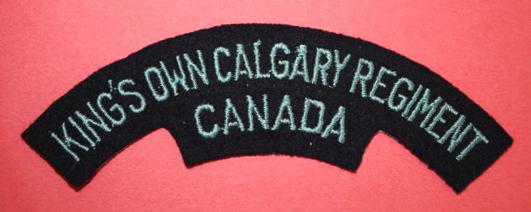 Kings Own Calgary Regiment Shoulder Title