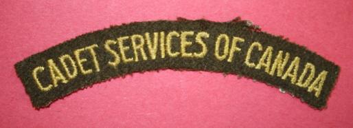 WW2 Cadet Services Of Canada Shoulder Title