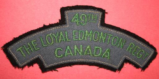 WW2 49th The Loyal Edmonton Regt Shoulder Title