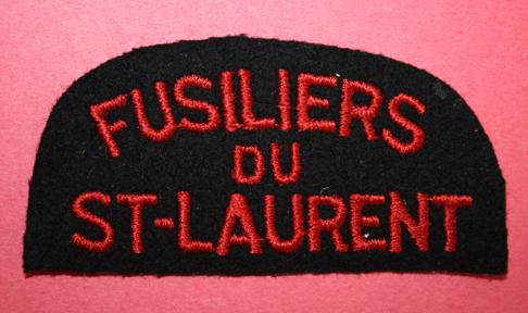 WW2 Fusiliers Du St-Laurent Shoulder Title