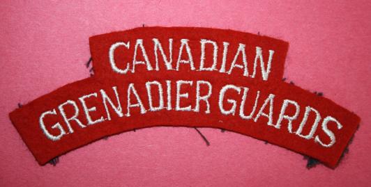 WW2 Canada Grenadier Guards Shoulder Title