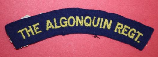 WW2 The Algonquin Regiment Shoulder Title