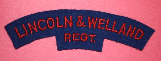 WW2 Lincoln & Welland Regt. Shoulder Title