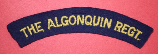 WW2 The Algonquin Regiment Shoulder Title