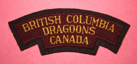 WW2 British Columbia Dragoons Shoulder Patch