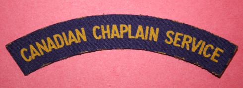 WW2 Canadian Chaplain Corps Canvas Shoulder Title