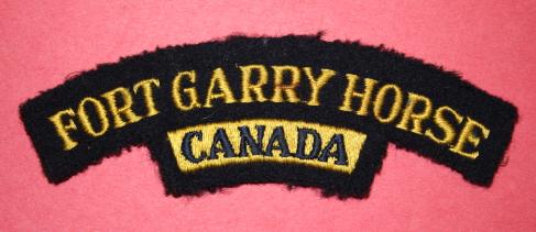 WW2 Fort Garry Horse Shoulder Title