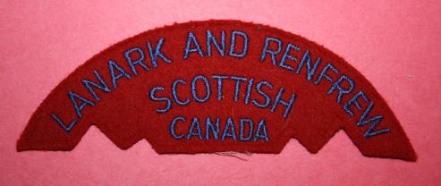 WW2 Lanark and Renfrew Scottish Shoulder Title