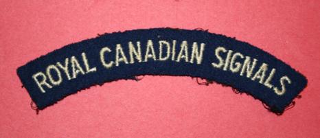 WW2 Royal Canadian Signals Shoulder Title