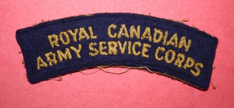 WW2 Royal Canadian Army Service Corps Shoulder Title