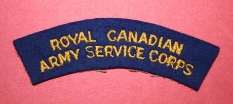 WW2 Royal Canadian Army Service Corps Shoulder Title