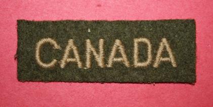 WW2 CANADA Shoulder Title