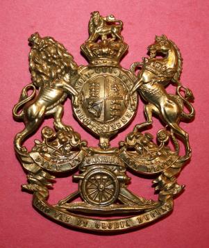 Canadian Garrison Artillery Helmet Plate - Victorian Crown