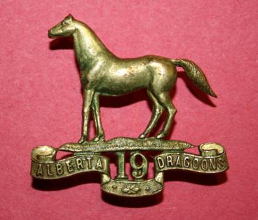 WW1 19th Alberta Dragoons Cap Badge