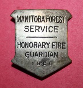 1966 Manitoba Fire Service Honorary Fire Guardian Badge