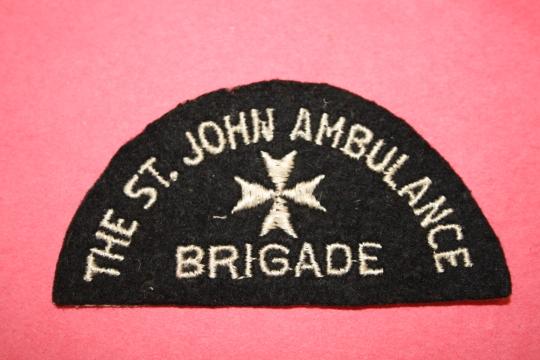 WW2 Canadian St John's Ambulance Brigade Cloth Shoulder Title