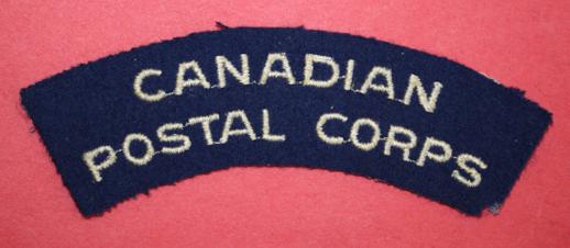 WW2 Canadian Postal Corps Cloth Title