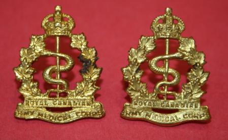 WW2 RCAMC Collar Badges