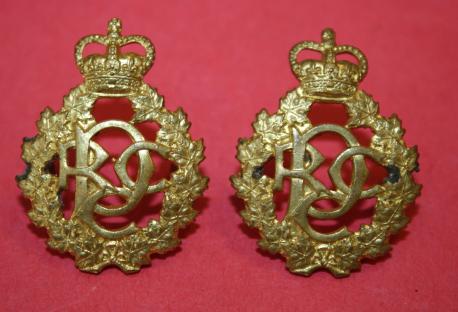 Post war Royal Canadian Dental Corps Collar Badges