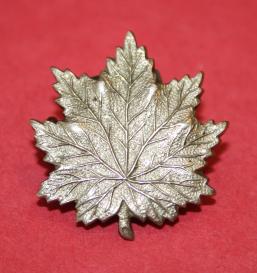 Unknown Canadian Maple Leave Collar Badge