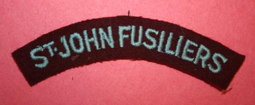 St John Fusiliers Shoulder Patch