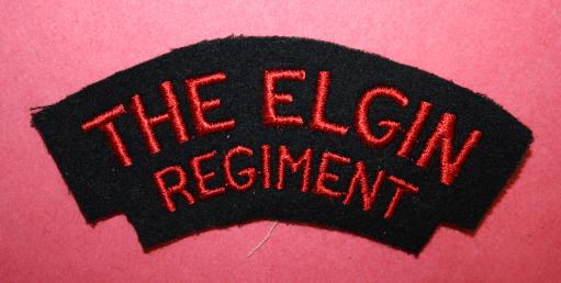 The Elgin Regiment Cloth Shoulder Title